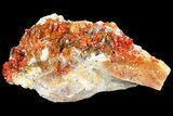 Ruby Red Vanadinite Crystals on Pink Barite - Top Quality #80533-1